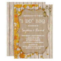 Vintage Lamp Old Wood Fall I DO BBQ Invite
