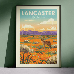 Vintage Lancaster California Poster
