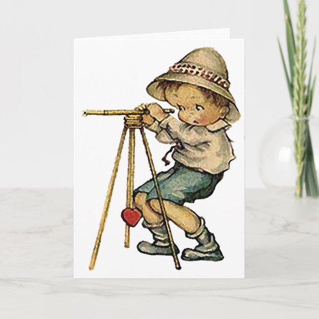 Vintage Land Surveyor - True Love Holiday Card (Front)