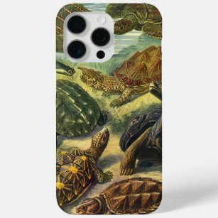 Vintage Land Tortoise Sea Turtles by Ernst Haeckel iPhone 15 Pro Max Case
