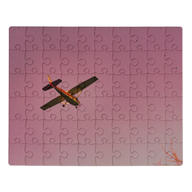 Vintage Landing: Sunset Flight Acrylic Puzzle (Puzzle Horizontal)