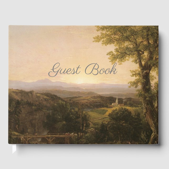 Vintage Landscape Guest Book (Front)