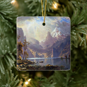 Vintage Landscape, Lake Tahoe by Albert Bierstadt Ceramic Ornament
