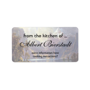 Vintage Landscape, Lake Tahoe by Albert Bierstadt Label