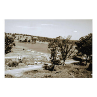 Vintage landscape large photo print