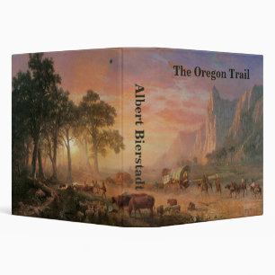 Vintage Landscape, Oregon Trail by Bierstadt Binder
