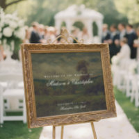 Vintage Landscape Painting Wedding Welcome