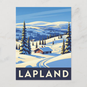Vintage Lapland Finland Travel Postcard