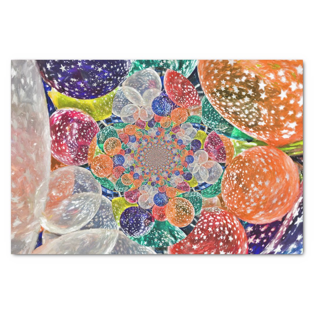 Vintage Large Balloons Colorful Abstract Fine Art Tissue Paper Zazzle