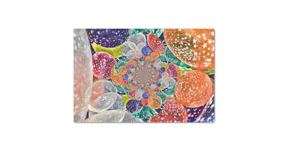 Vintage Large Balloons Colorful Abstract Fine Art Tissue Paper Zazzle