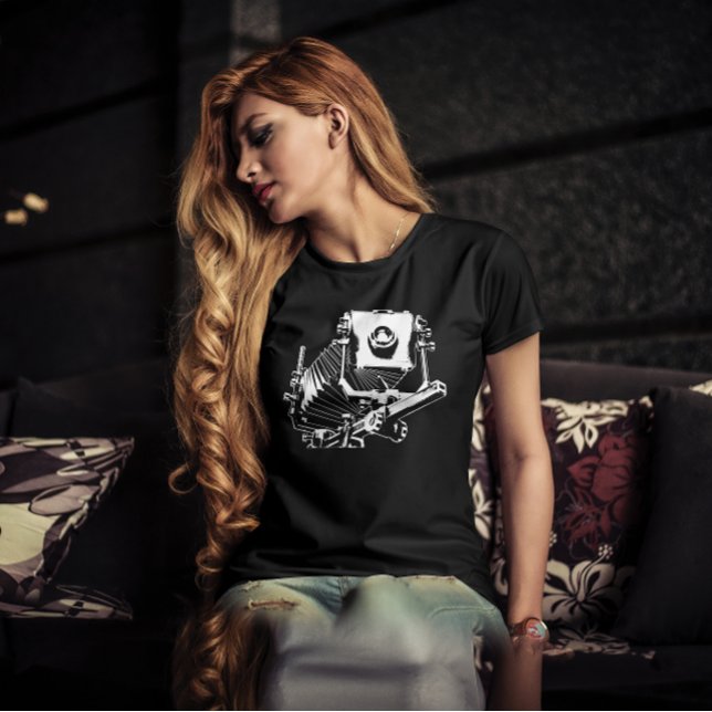 Vintage large format camera graphic T-Shirt (Creator Uploaded)