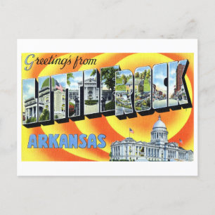 Vintage Large Letter Little Rock Arkansas Travel Postcard