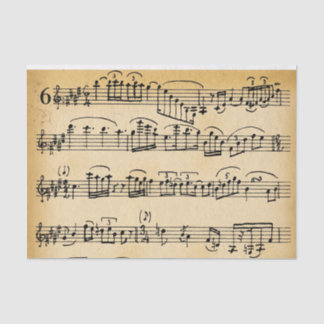 Vintage Large Music Notes Sheet Decoupage 