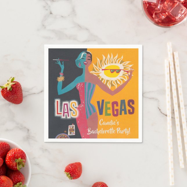 Vintage Las Vegas Bachelorette Weekend Party  Napkins (Insitu)