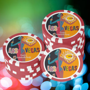 Vintage Las Vegas Bachelorette Weekend Party Poker Chips