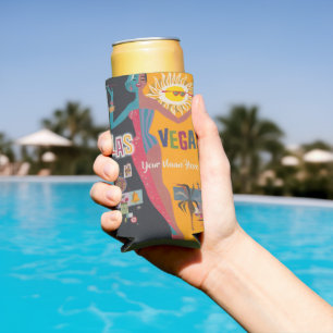 Vintage Las Vegas Bachelorette Weekend Party Seltzer Can Cooler