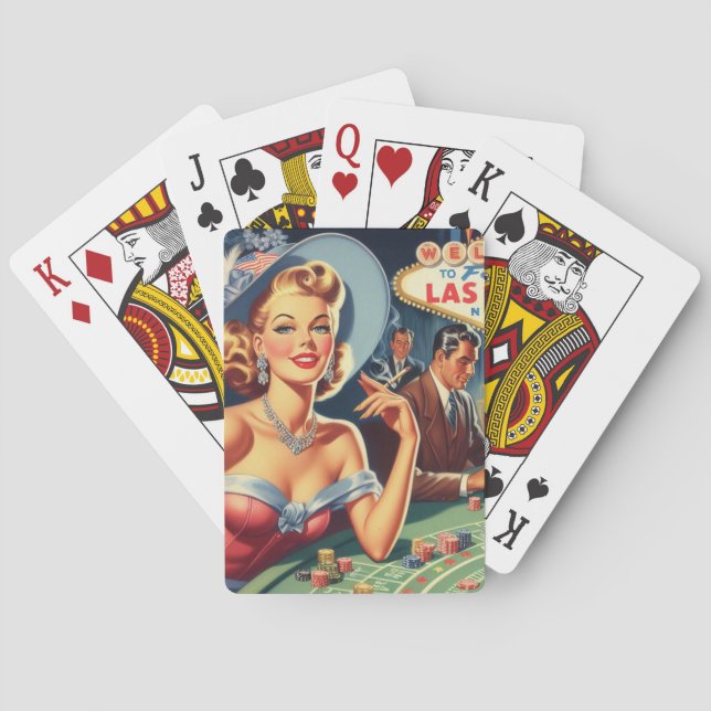 Vintage Las Vegas Casino Pin Up Poker Cards (Back)