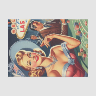 Vintage Las Vegas Casino Pin Up Tissue Paper