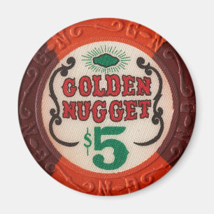Vintage Las Vegas Casino Poker Chip Gambling Party Magnet