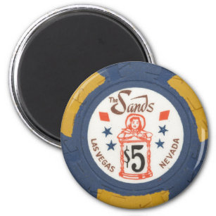 Vintage Las Vegas Casino Poker Chip Gambling Party Magnet