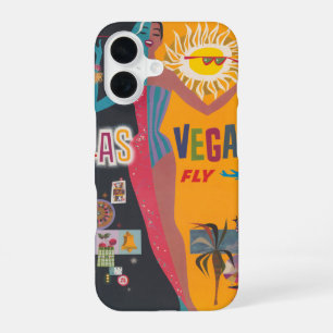 Vintage Las Vegas Gambling Travel Poster Art iPhone 16 Case