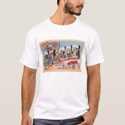 Vintage Las Vegas Lettering Postcard T-Shirt