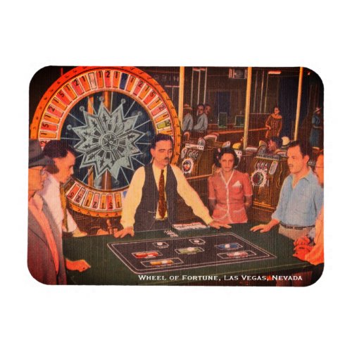 Vintage Las Vegas Nevada Casino Scene Magnet