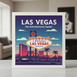  Vintage Las Vegas Nevada Ceramic Tile