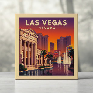 Vintage Las Vegas Nevada Ceramic Tile