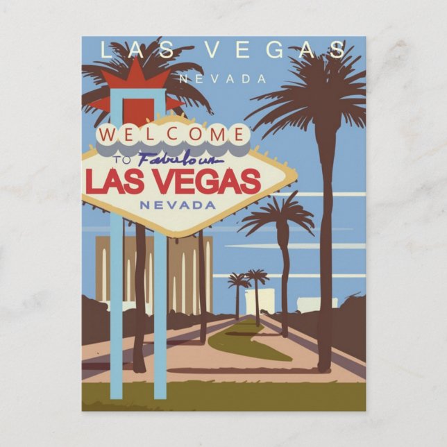 vintage Las Vegas Nevada Greetings from welcome  Postcard (Front)