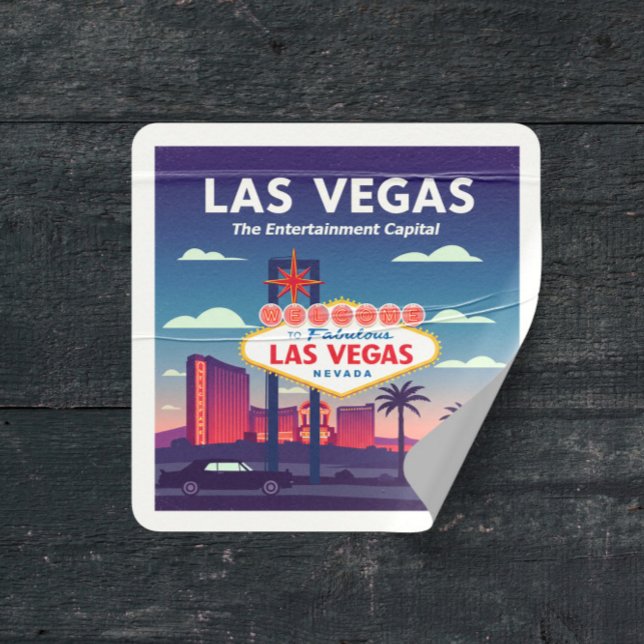Vintage Las Vegas Nevada Square Sticker (Creator Uploaded)