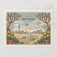 Vintage Las Vegas Nevada Travel Poster Art