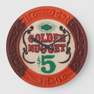 Vintage Las Vegas Poker Chip Modern Acryllic Clock