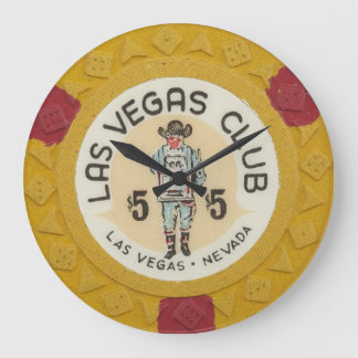 Vintage Las Vegas Poker Chip Modern Acryllic Clock