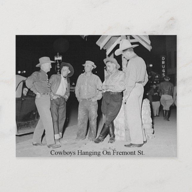 Vintage Las Vegas Street Scenes Postcard (Front)