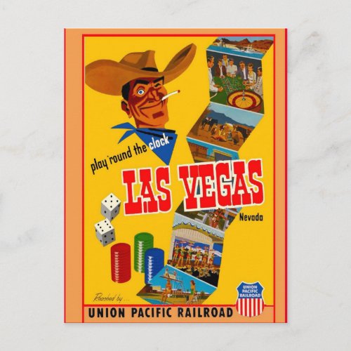 Vintage Las Vegas Travel Postcard
