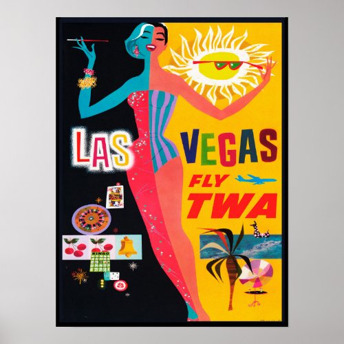 Vintage Las Vegas Travel Poster
