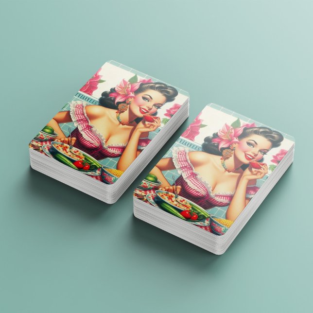 Vintage Latina Pin-Up Painting Poker Cards (Creator Uploaded)