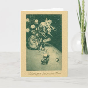 Vintage Latvian Christmas Greeting Card