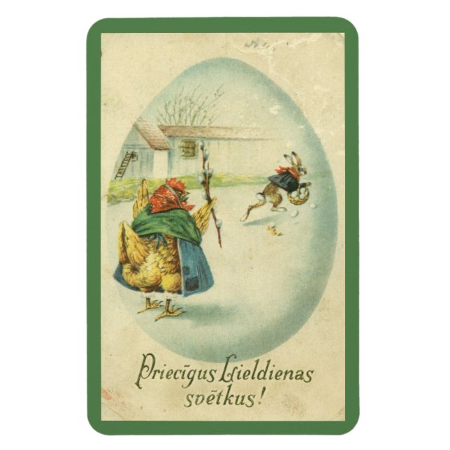 Vintage Latvian Easter Magnet (Vertical)