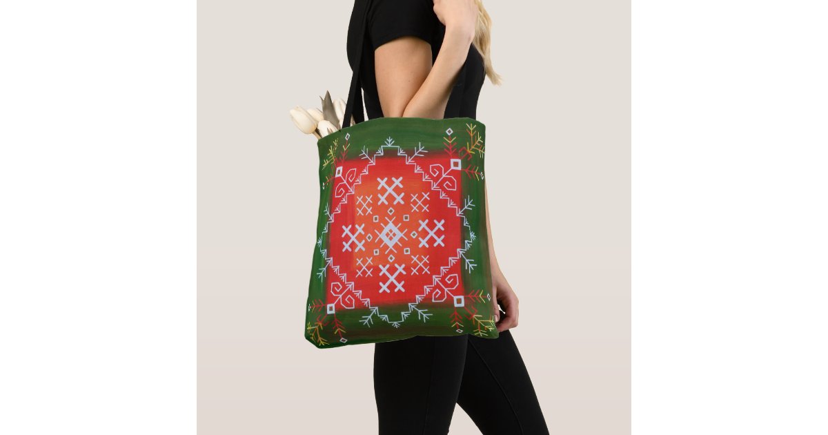 Persian Ornament Bag Floral Print Tote Bag Boho Tote Bag 