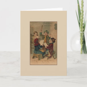 Vintage Latvian New Year Greeting Card