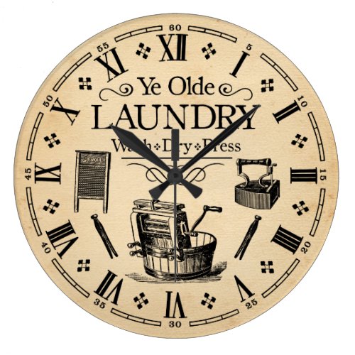 Vintage Laundry Room Clock