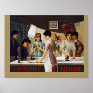 Vintage Laundry Room Poster