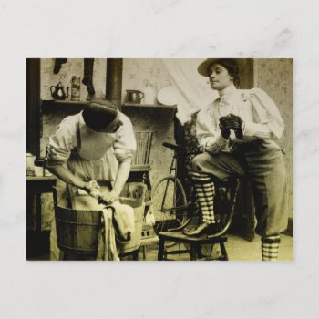 Vintage Laundry Scene Postcard by Gallery291 at Zazzle