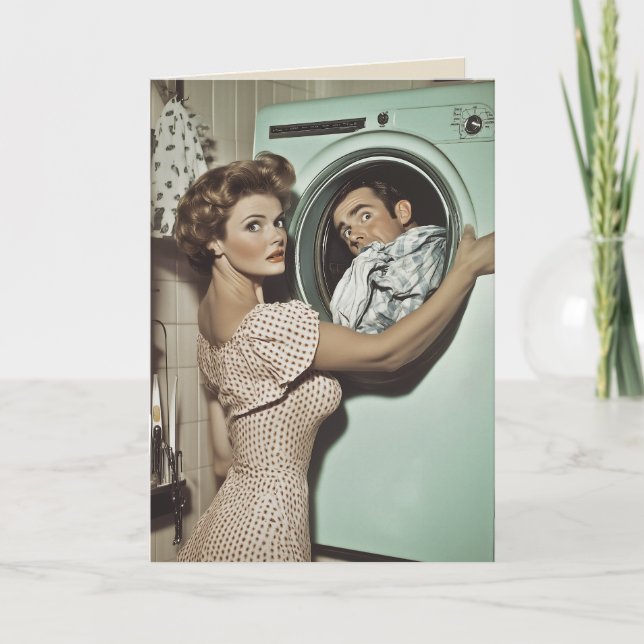 Vintage Laundry Surprise Invitation (Front)