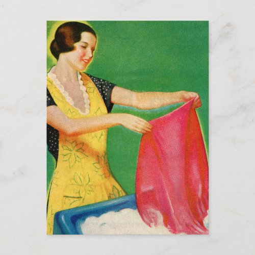 Vintage Laundry Washing Soap Postcard
