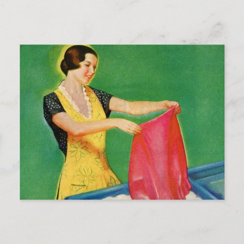 Vintage Laundry Washing Soap Postcard