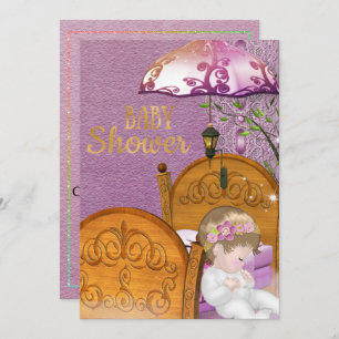 Vintage Lavender Baby Shower Invitation