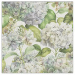 Vintage Lavender Blue Hydrangea Floral Pattern Fabric
